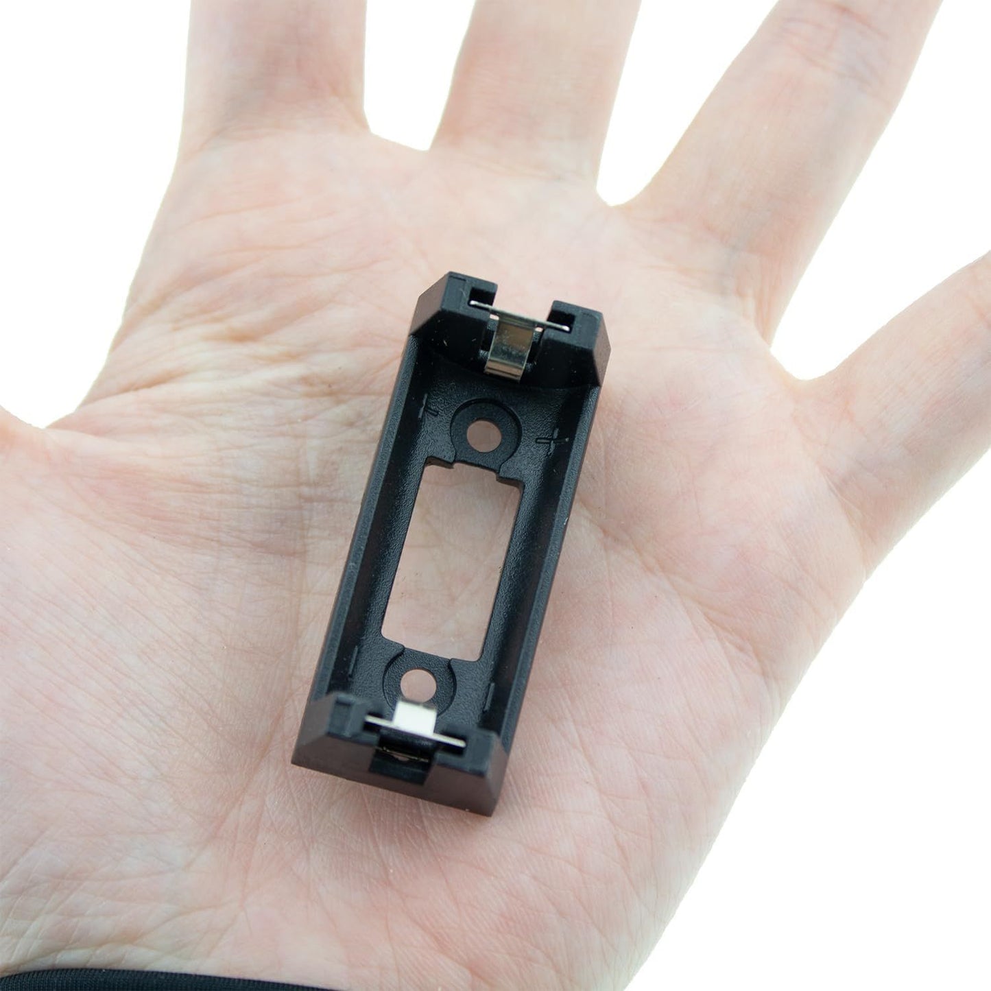 10pcs Black Battery Holder Case Box Clip for CR123 CR123A Lithium Battery