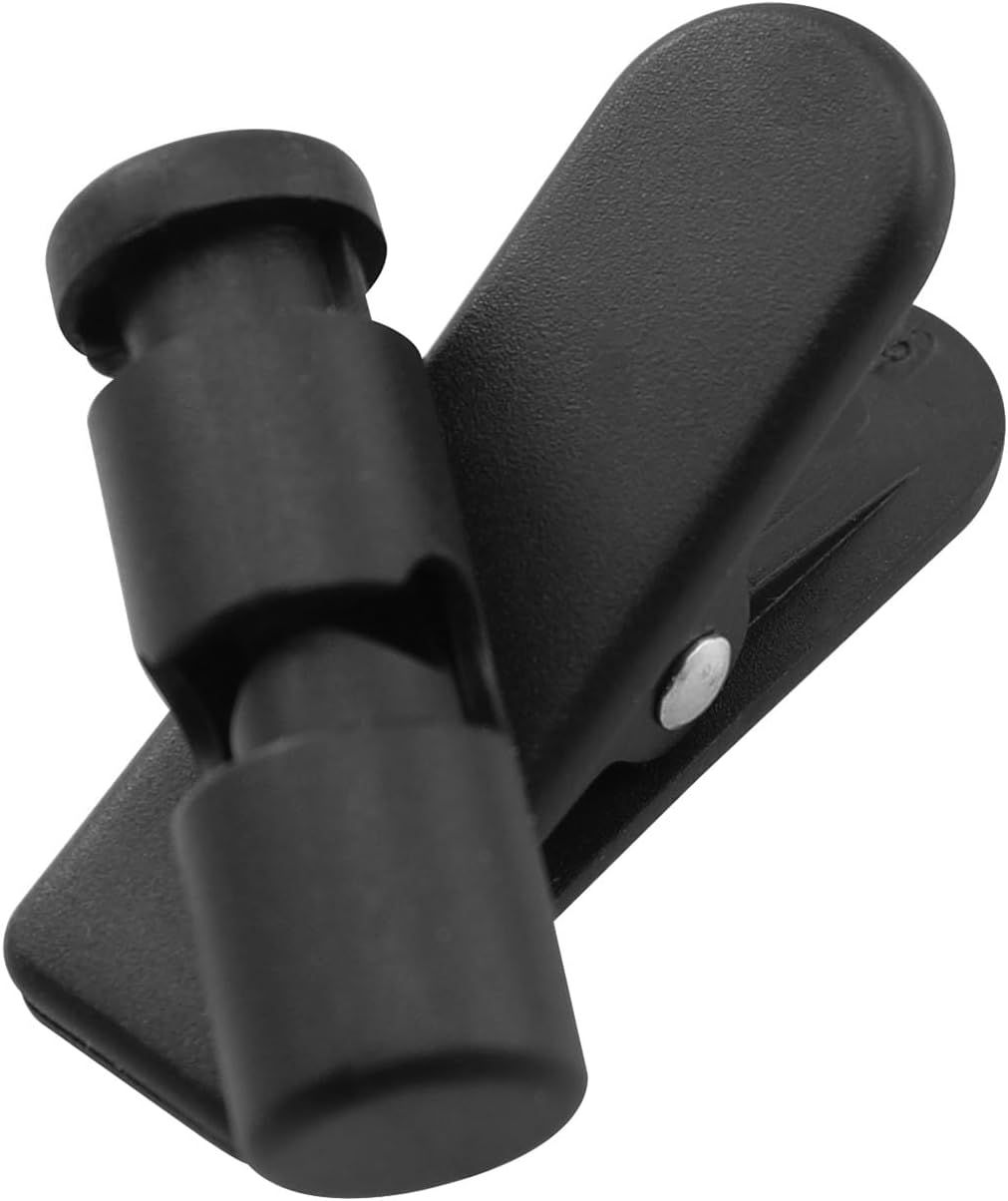 Headset Wire Clip  8PCS 360 Rotatable Earphone Earbud Cable Clips for 3-5mm Wide Eearphone Cable, Earpiece Clamp, Headphone Hook, Black