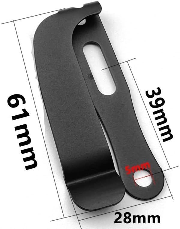 A Set Black Belt Clip Knife Sheath, Metal Kydex Holster Waist Clips, Kydex Knife Sheath Kit, Knife Clip Replacement, Metal Belt Clip for Knife Sheaths, Holster Making