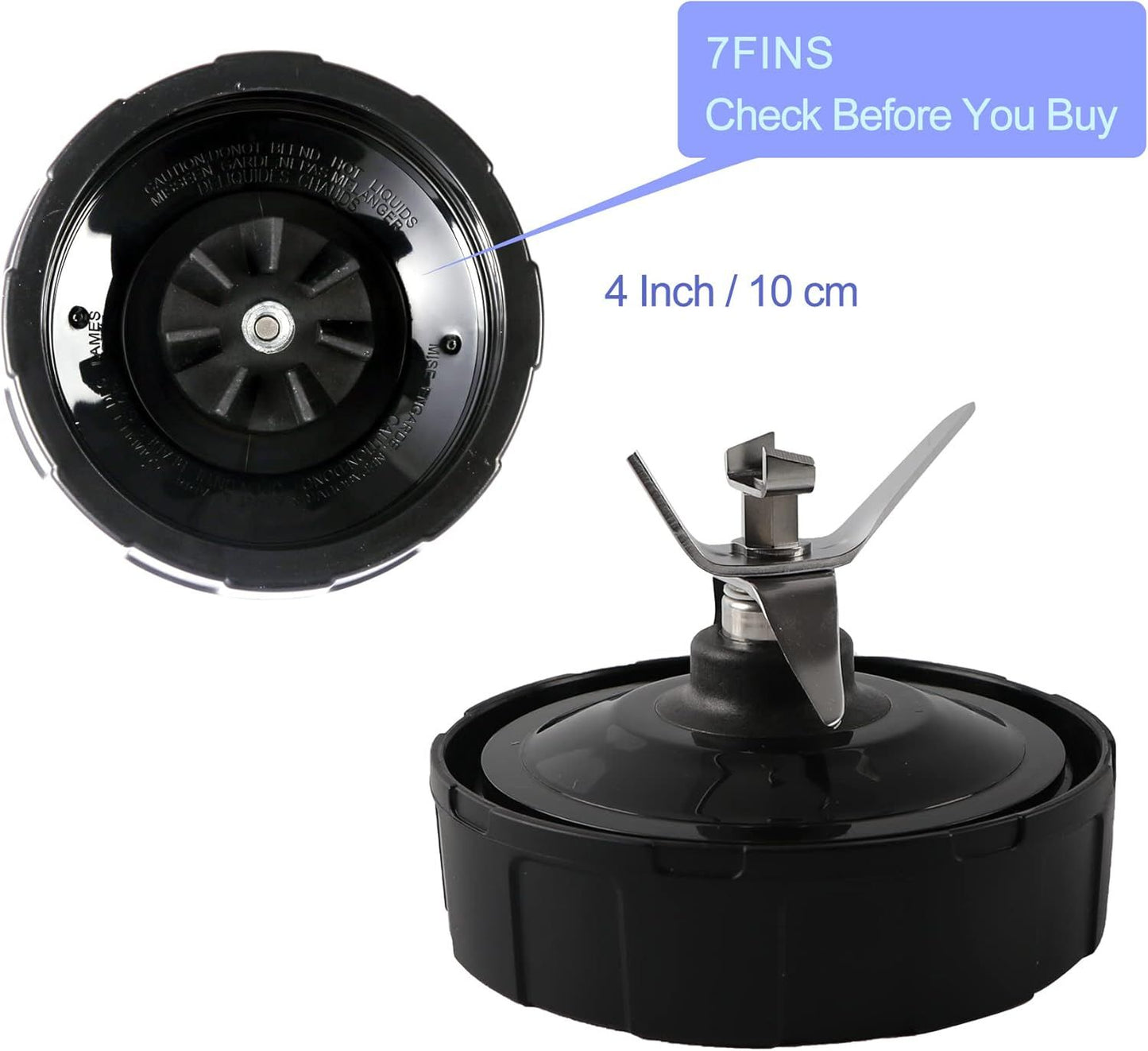 1-pack Extractor Blade Assembly 7 Fins Ninja Blender Blade Ninja Blender Replacement Parts Compatible with Ninja Blenders Auto iQ BL480 BL482 BL642 BL682 NN102