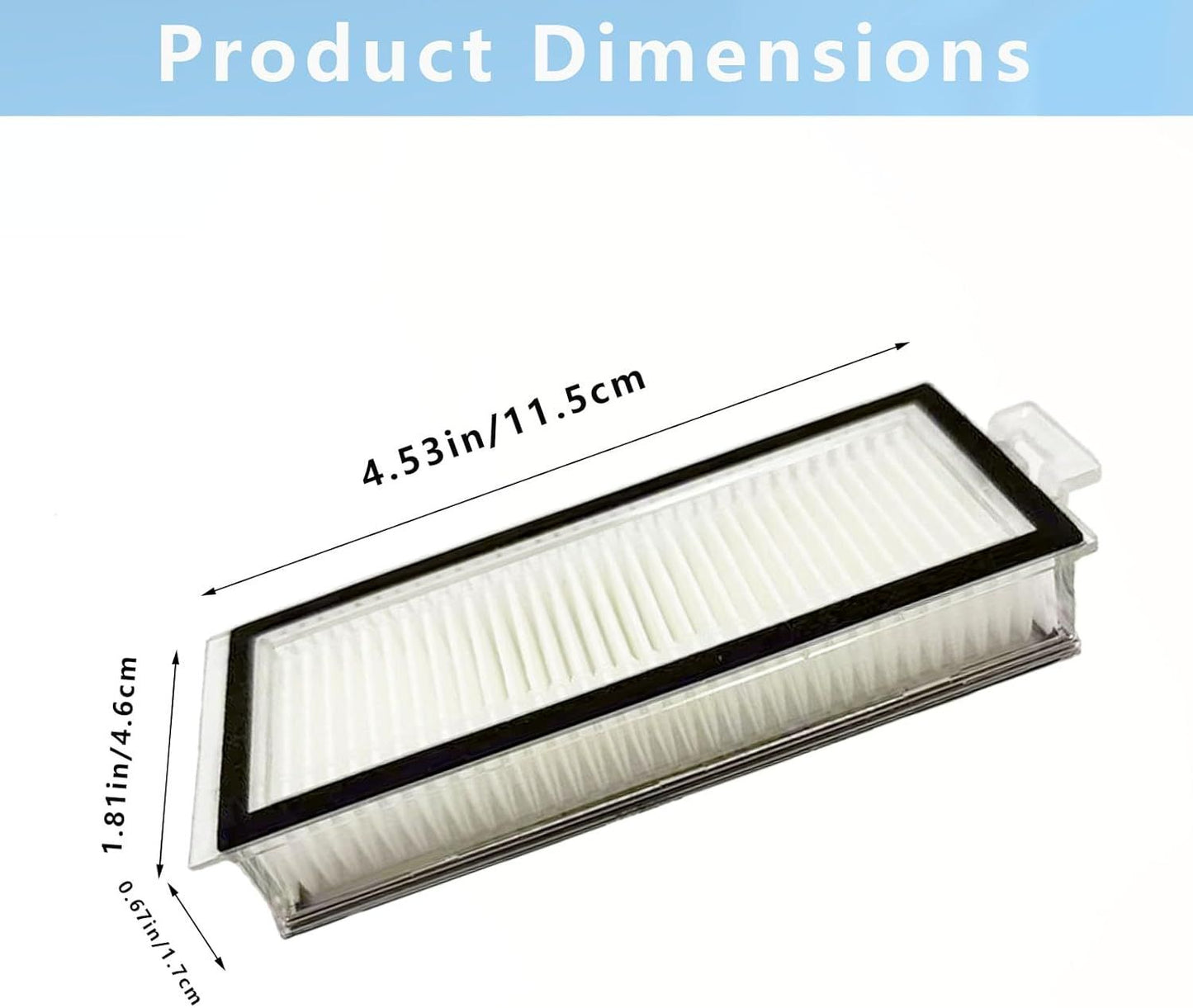 Vacuum Filter Replacement Compatible with Xiaomi Roborock Q7 Q7+ Q7 Max Q7 Max+ Q5 Pro and Q5 Pro+ Robot Vacuum Cleaner (Not Fit for Q5 Q5+ S8 Pro Ultra S8+ S8)