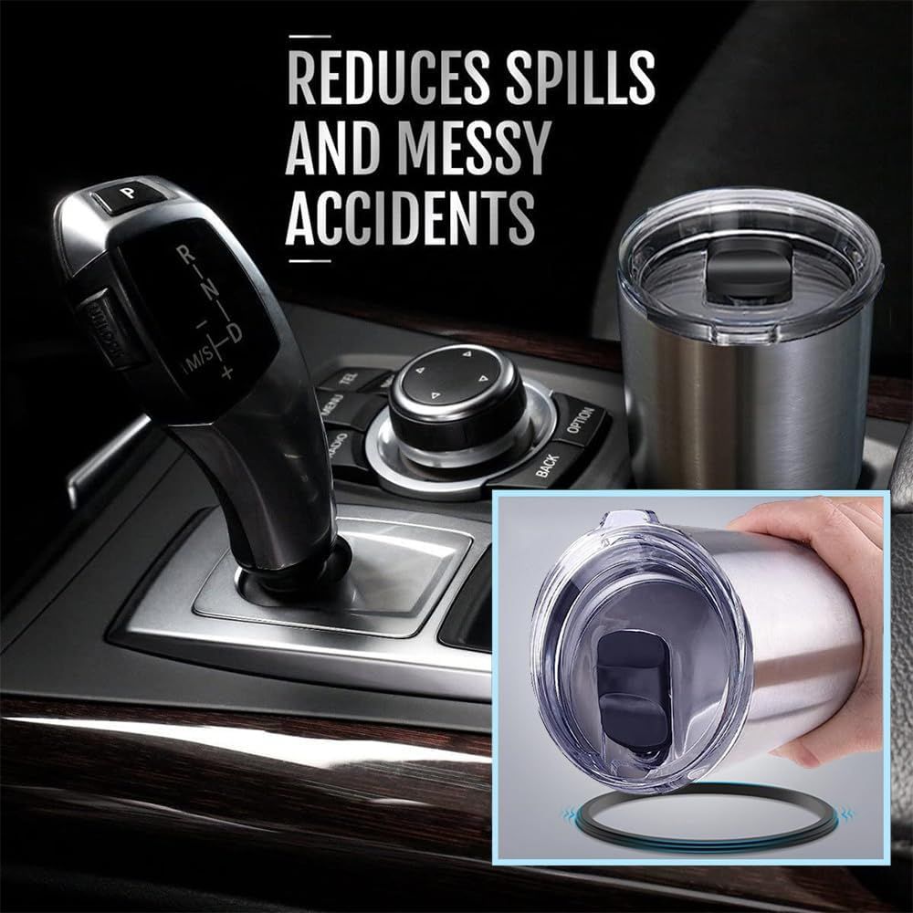 2Pcs 30oz Replacement Yeti Tumbler Lids, Only for Yeti 30 oz Tumbler, 14 oz Mug, with Strong Magnetic Slider Switch, Good Spill Proof Effect Coffee Cup Travel Cover Lids, BPA Free