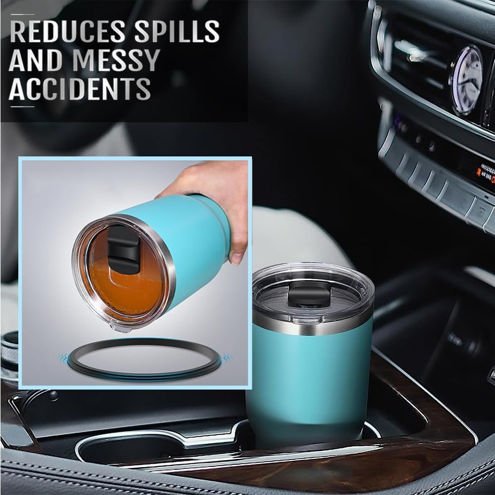 Replacement Tumbler Lids 3 Pack for YETI 20 oz & 10/24 oz Mugs Straw– Magnetic Slider Spill Leak-Resistant Travel Cup Covers, Universal BPA-Free Coffee Cup Fit for Ozark Trail & RTIC Hot & Cold Drinks
