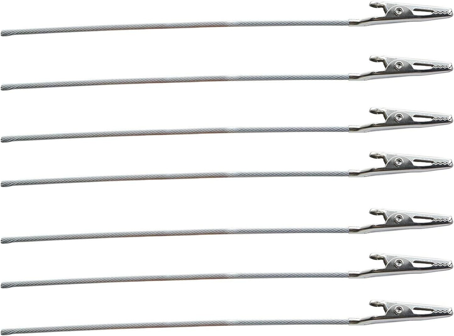 Yansanido Set of 50 Metal Wire Alligator Clamp 6 Inch Long-Tailed Alligator Iron Clip Clasp Clamp Standfor DIY Card Photo Memo Clip Holder (6inch-50pack)