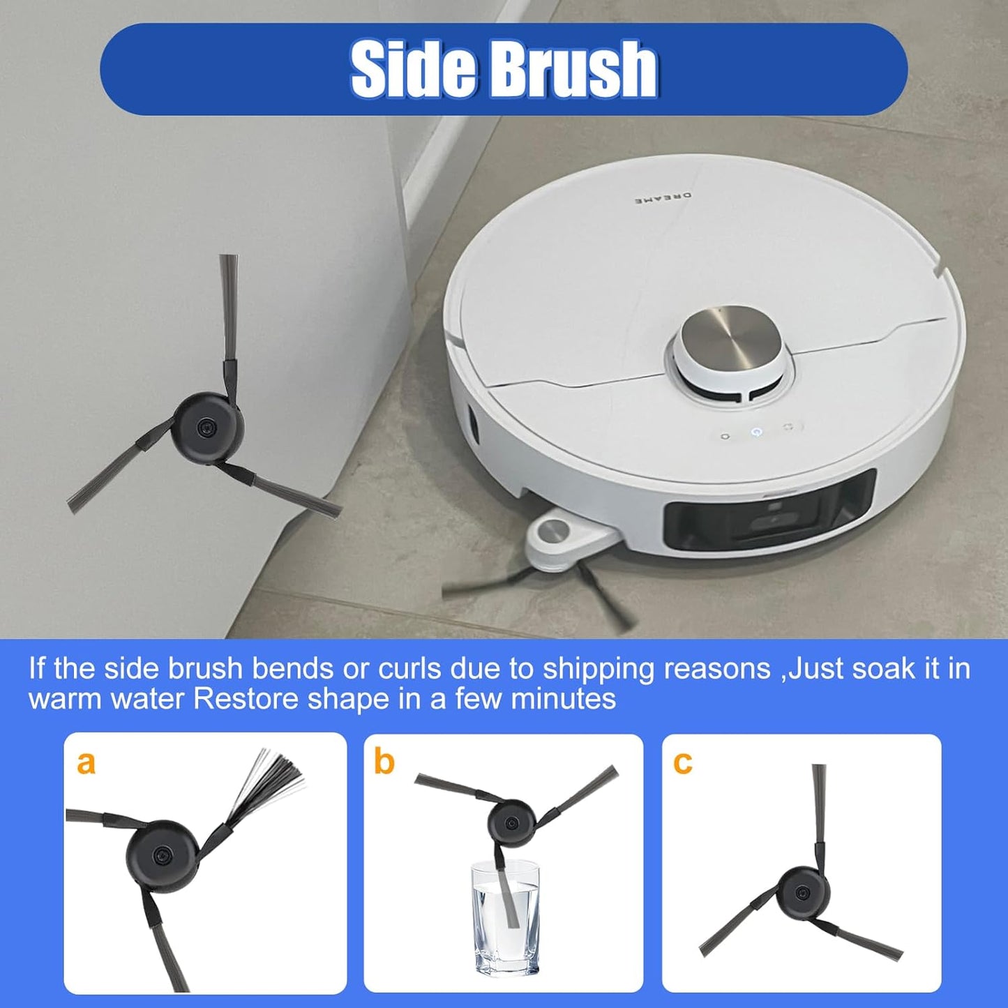 X40 Ultra Accessories Kit for Dreame L40 Ultra,X40 Master& MOVA P10/P50 Pro Ultra Replacement Parts-1 Roller Brushes,4 Mop Pads,4 Dust Bags,4 Filters,4 Side Brushes,1 Clean Tools,1 Screwdriver -19Pack