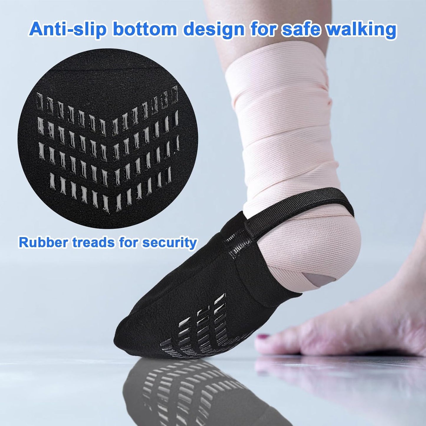 iGuerburn 2Pcs Cast Sock Cover for Foot, Non-slip Cast Toe Cover Keep Toe Clean & Warm, Foot Surgery Recovery Supplies Cast Cover Protector for Women Men Adults