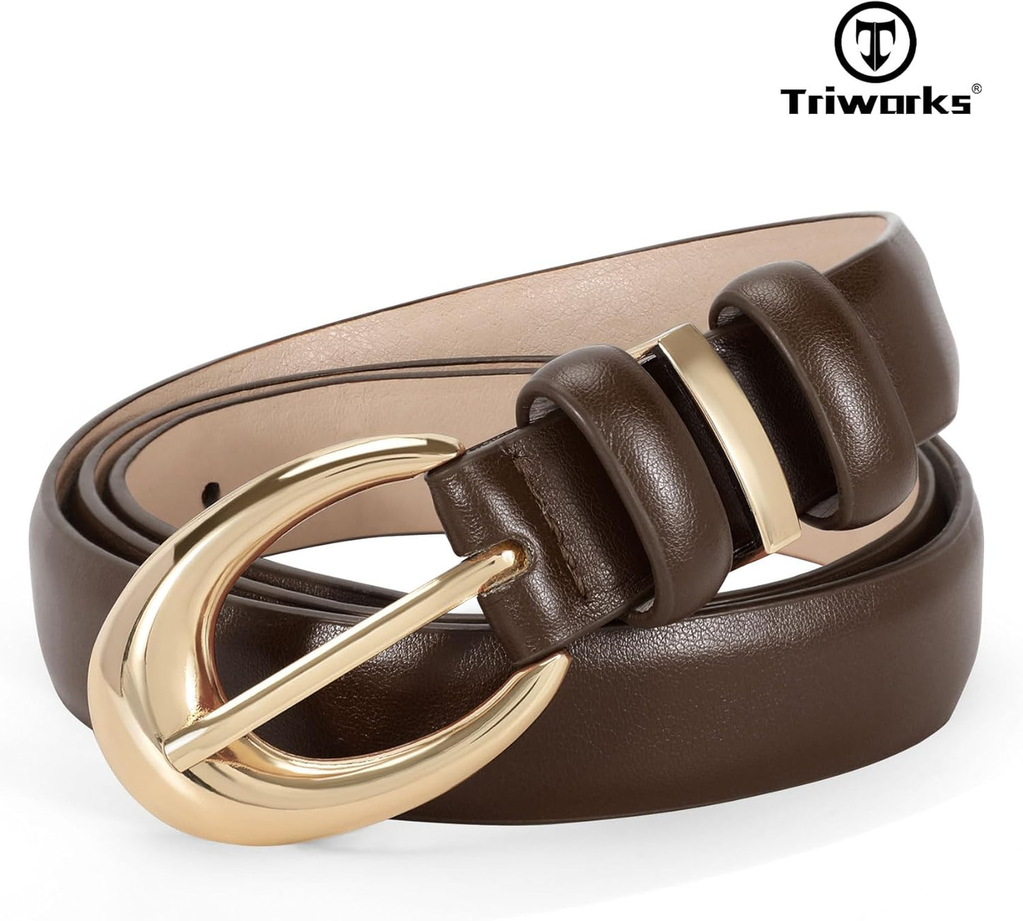 3 Pack Women Leather Belt for Jeans Pants Fashion Ladies Faux Leather Belt with Gold Buckle