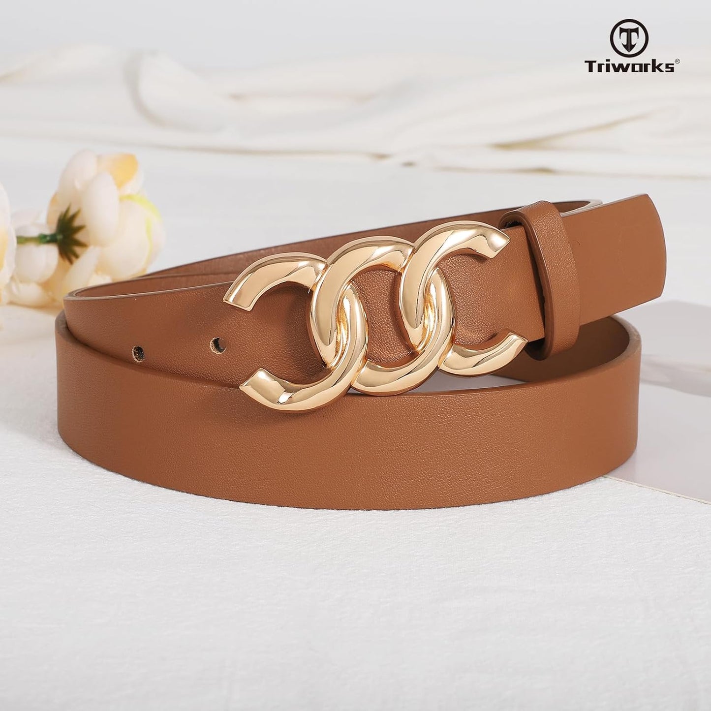3 Pack Women's Belts for Jeans Pants Fashion Waist Belts for Ladies Leather Belts