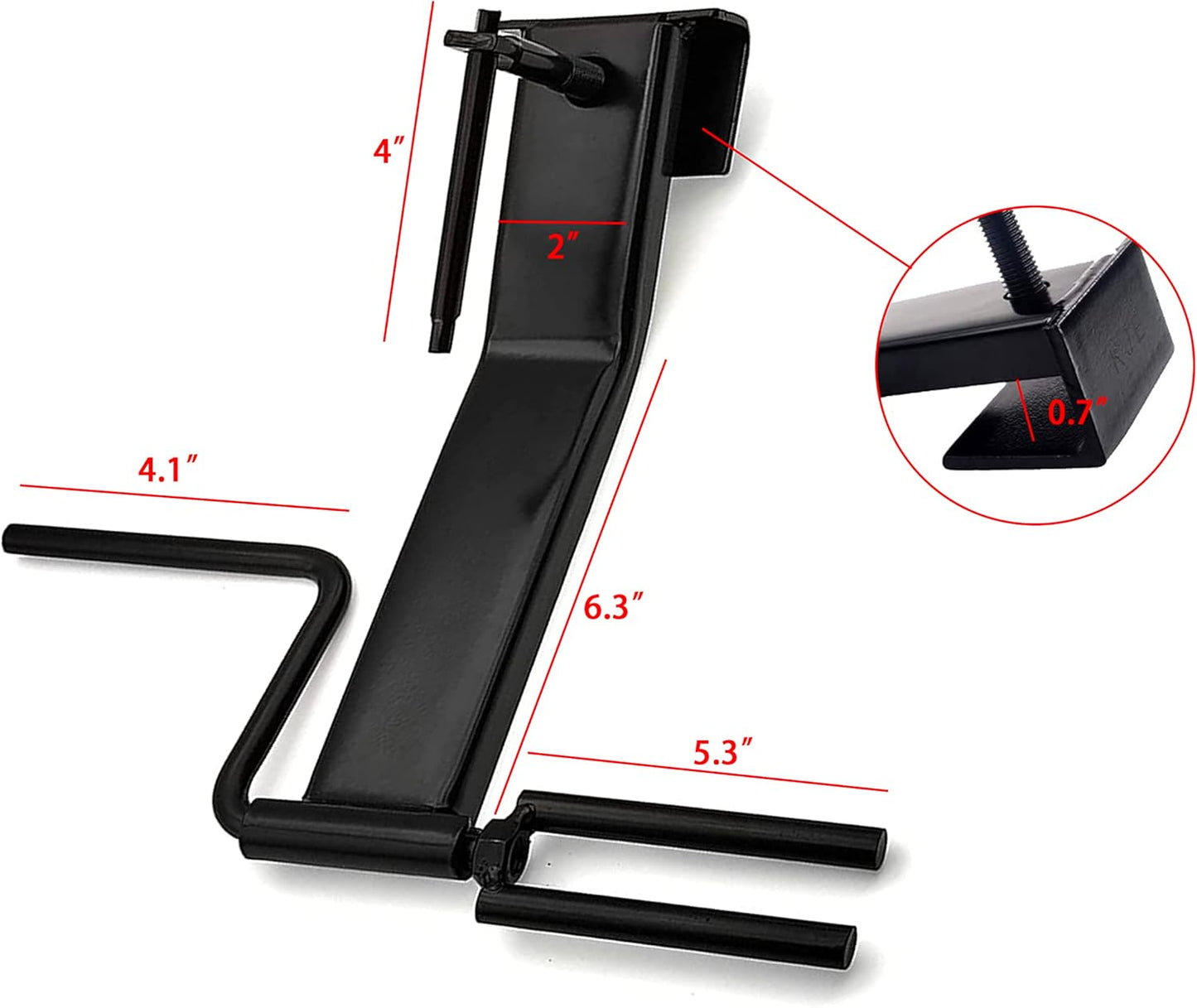 Cargo Tie-Downs Strap Winder, Black Powder Coated Steel, Roll-up Flatbed Trailer Winch Straps up to 4" Wide, ed in Trailers, Trucks, Warehoes, Docks, Vans