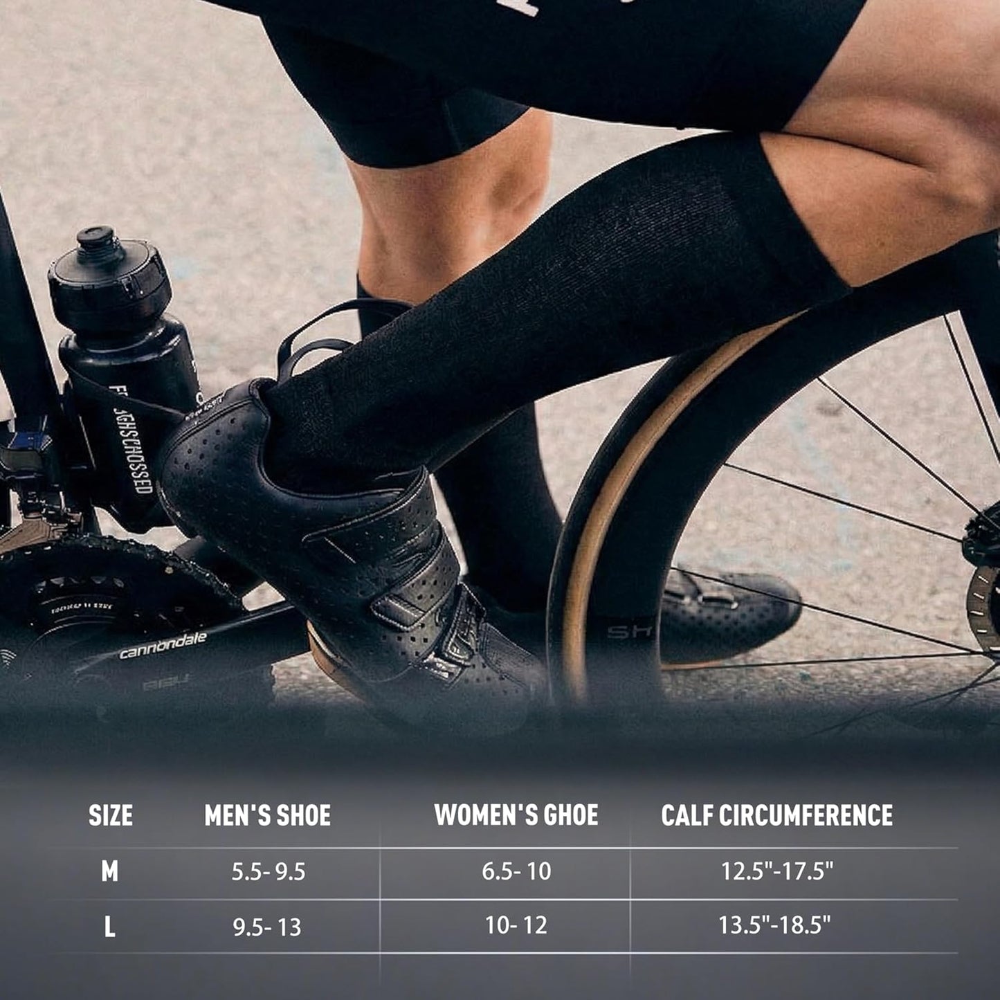 Bamboo Viscose Graduated Compression Socks for Women&Men - Chioned Knee-High 20-30 mmHg Support Socks