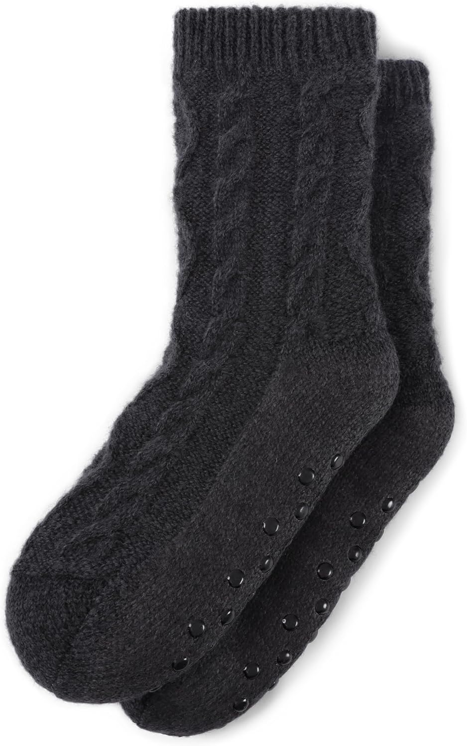 Slipper Socks for Women with Grippers Non Slip, Sherpa Lined Slipper Socks
