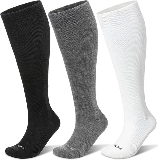 Merino Wool Compression Socks for Women & Men 20-30 mmHg Knee High Graduated Support Socks for Nurses Pregnancy Travel