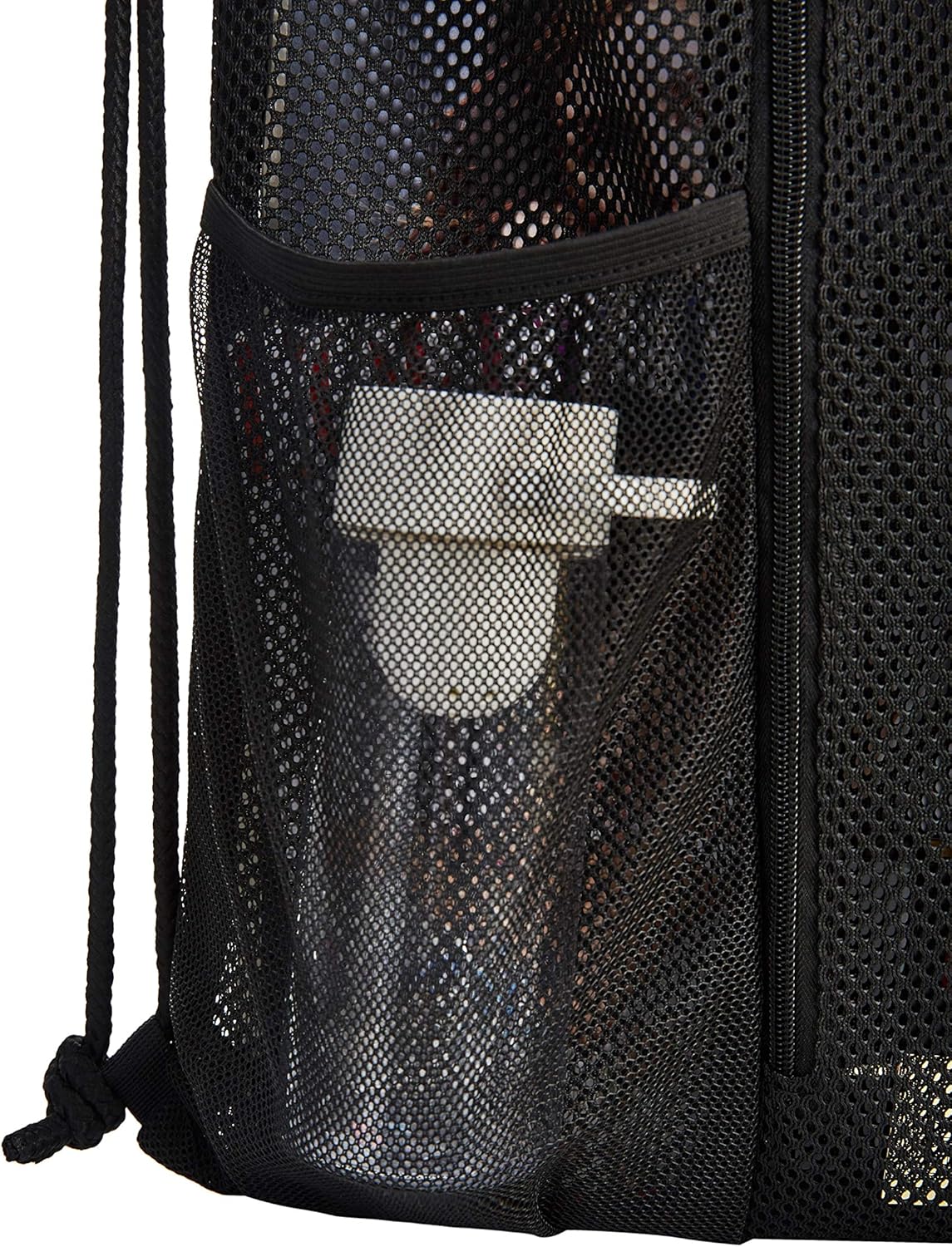 Heavy Duty Mesh Drawstring bag for Soccer Ball，Beach Toys -Drawstring Backpack Sports Gym Bag