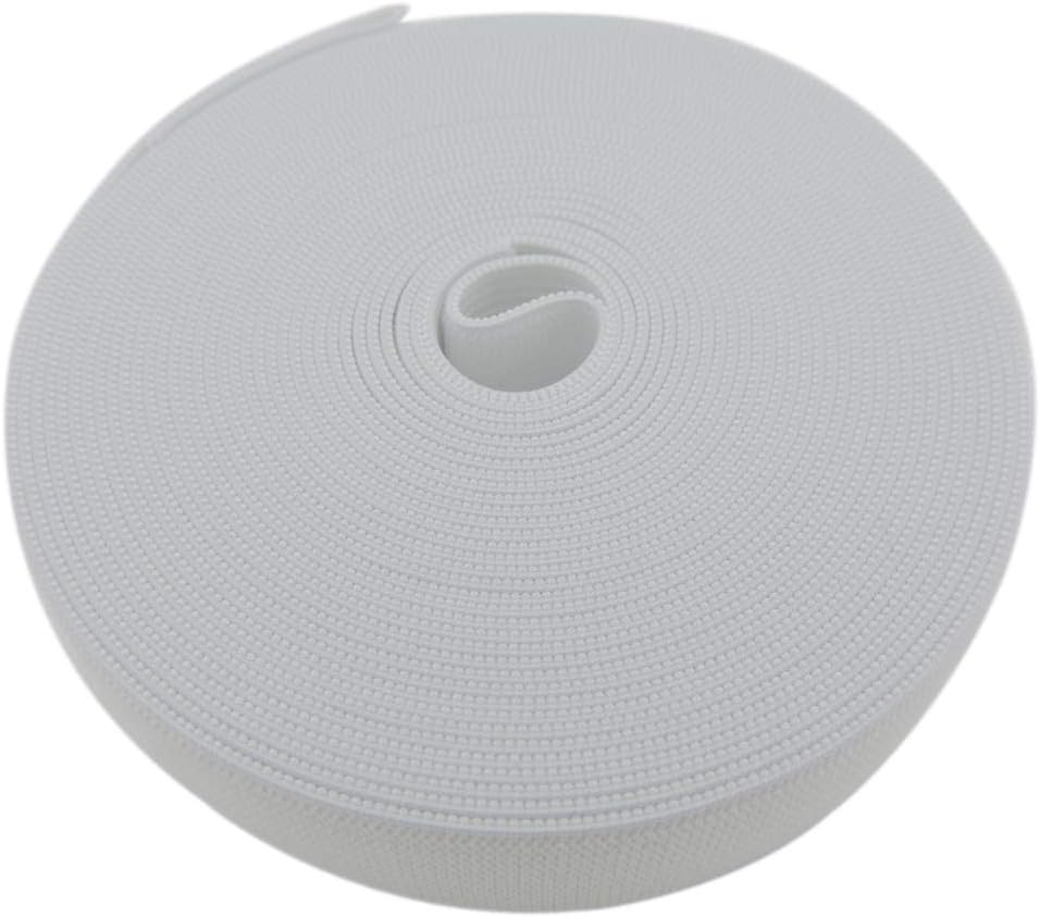 3/5 Inch by 43 Yard White Sewing Elastic Band Spool Heavy Stretch High Elasticity Knit Elastic Band