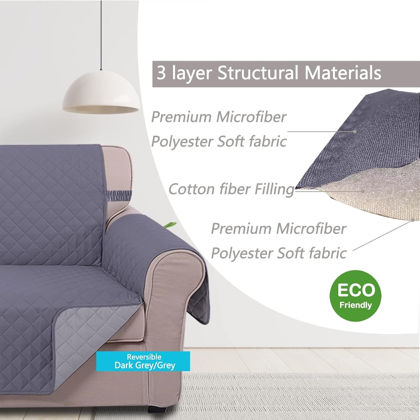 Reversible Sofa Cover Bundles with lovseat Cover