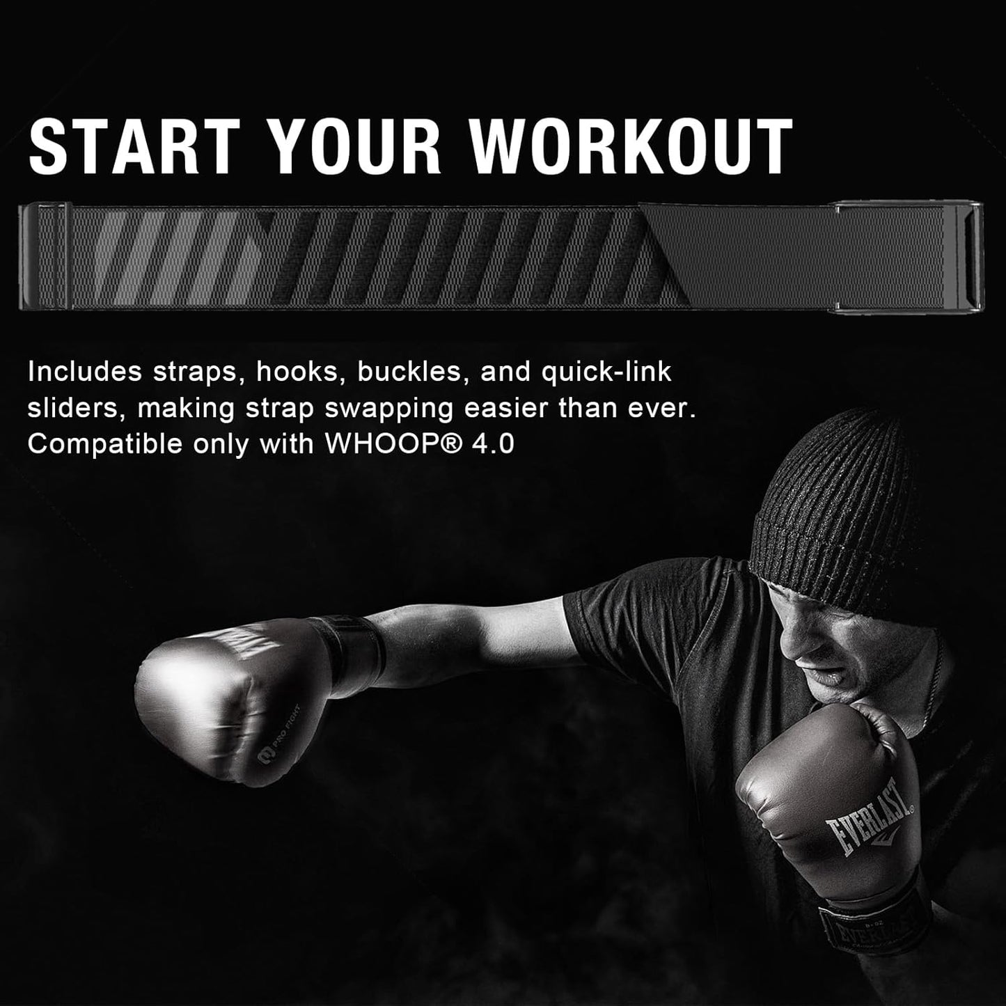 HydroKnit Nylon Sport Band Compatible with Whoop 4.0 | Soft, Elastic, Fast-Drying, Water-Resistant, and Comfortable Replacement Strap for Active Lifestyles