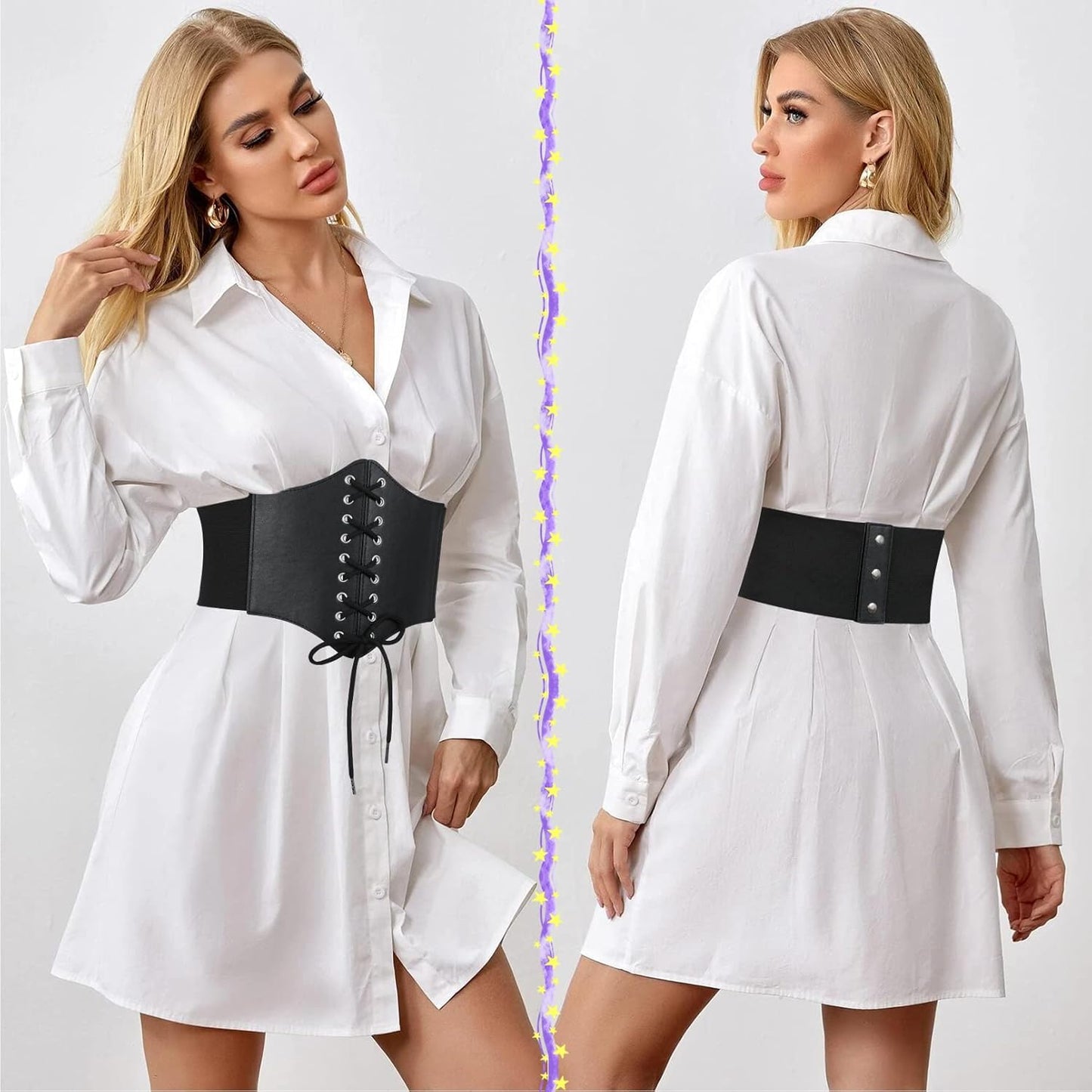 Corset Belt Bundel With Silver Belt for Cosplay