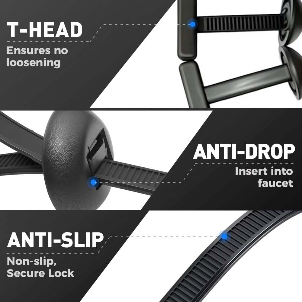 Nylon Universal Cable Tie Buckle,Zipper Clips Cable Tie Buckle Zip Tie,Self-Locking Nylon Zip Ties Holder,Multipurpose Plastic Cable Ties Buckles Tool for Car Daily Repair (50PCS)