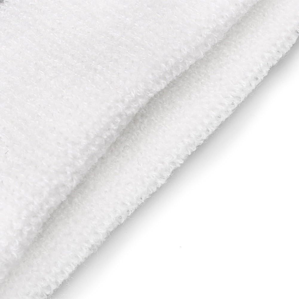 10 PCS White Unisex Sports Sweatband Headband Sweat Absorbing Terry Cloth Bands