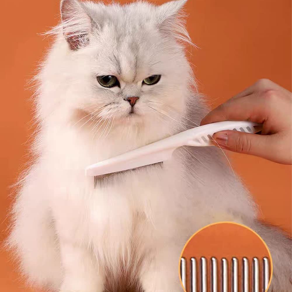 Multifunctional Pet Hair Comb, 2023 New Magic Pet Comb Dog Combs for Grooming, Stain Tear Removal Comb Stainless Steel Fine-Tooth Grooming Massage Comb for Dog Cat (1 Pair, Blue)
