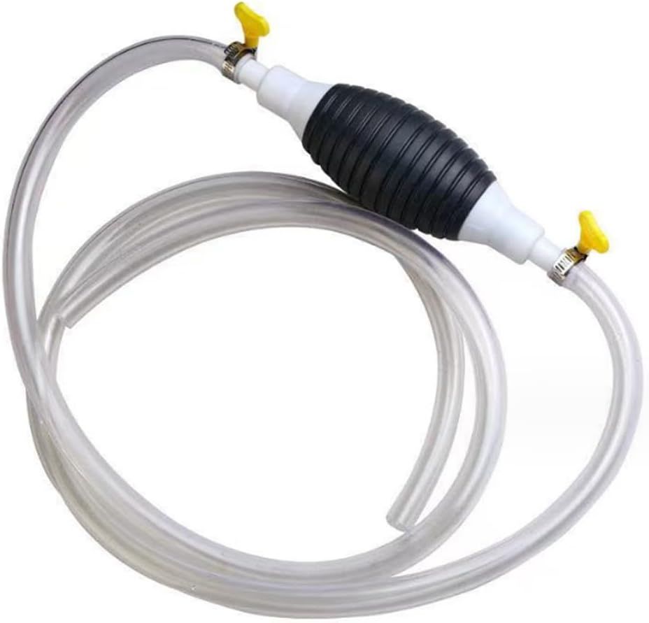 Multifunction Liquid Sucker Pump, Manual Fuel Transfer Pump Gasoline Transfer Pump, Portable Fuel Syphon Pump for Gas Gasoline Petrol Diesel Oil Liquid Water Fish Tank with 6.5Ft Syphon Hose