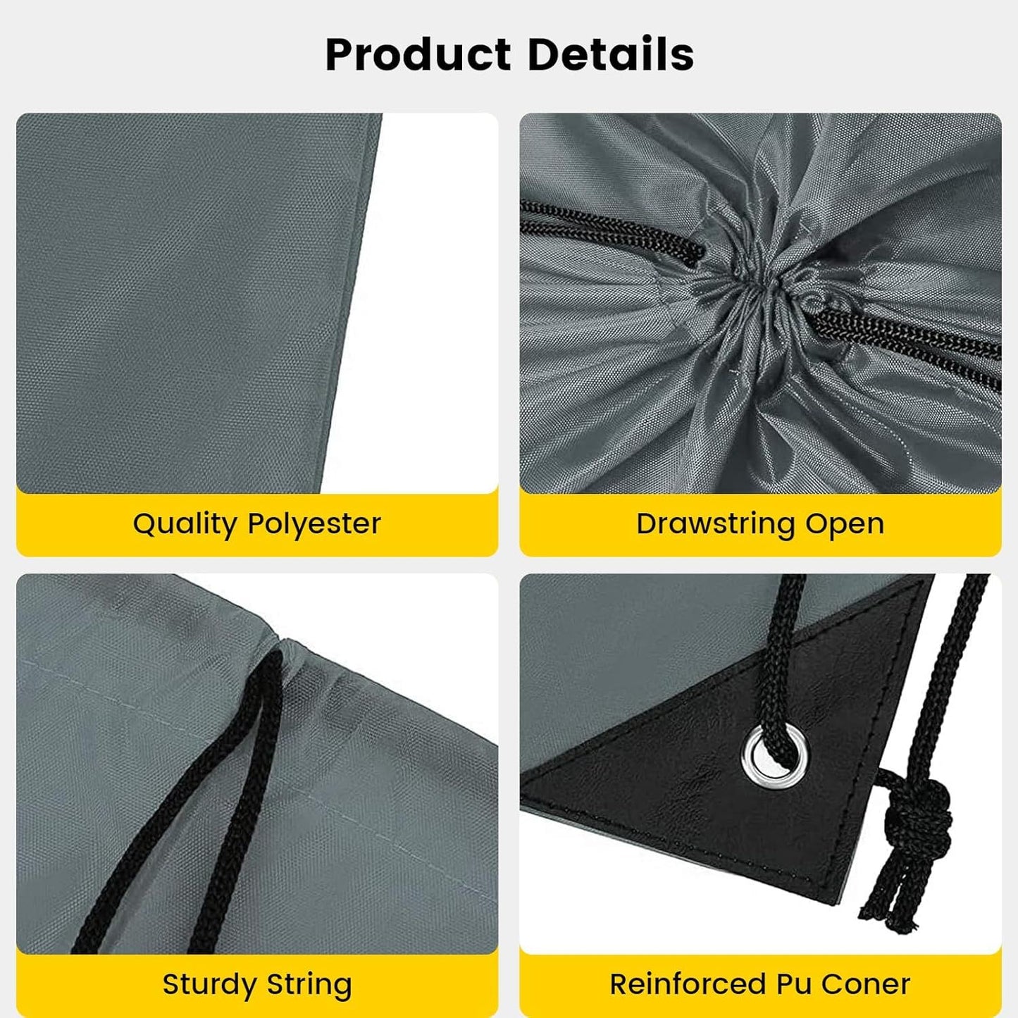 100 Pcs Drawstring Bags Bulk - Lightweight Drawstring Backpack, Cinch Bag for Party Sport Gym Trip Gift - 20 Colors