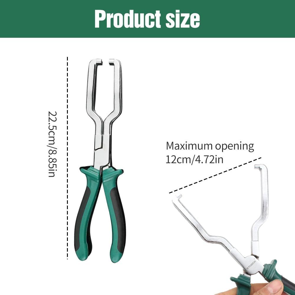 Electrical Disconnect Pliers, Fuel Line Pliers Automotive Electrical Connector Disconnect Pliers, Long Spark Plug Removal Pliers Car Fuel Feed Pipe Plier Universal Pipe Clip Repair Tool(1)