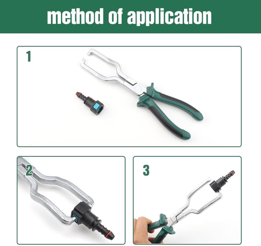 Electrical Disconnect Pliers, Fuel Line Pliers Automotive Electrical Connector Disconnect Pliers, Long Spark Plug Removal Pliers Car Fuel Feed Pipe Plier Universal Pipe Clip Repair Tool(1)