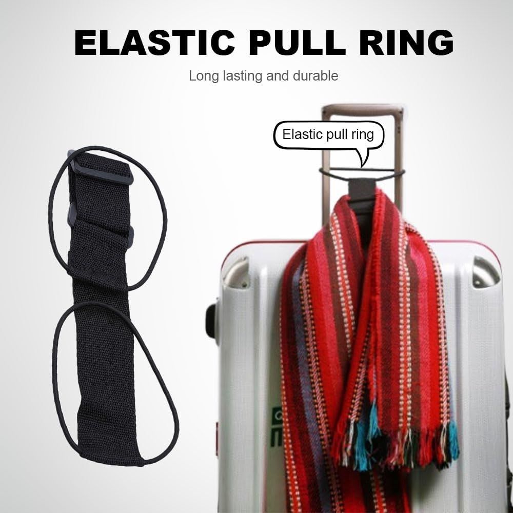 Multi Use Strong Adjustable Luggage Connector Straps, 2026 New Flexible and Adjustable Elastic Fastening Belt for Luggage Strap, Add a Bag Easy to Travel Suitcase (Black 2Pcs)