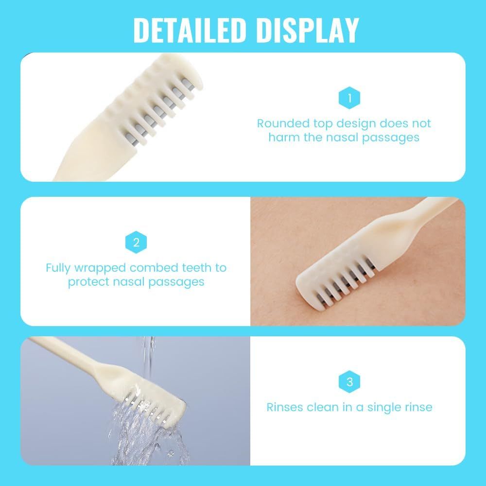 Nasal Hair Cutter, 2024 New Double Sided Nose Hair Knife Manual Nose Trimmer, 360 Rotating Nasal Razor Cutter with Ear Picker for Women and Men (Pink 3Pcs)