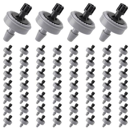 1 GPH Pressure Compensated Drippers Flow for Garden System, 2026 New Self-Cleaning Constant Flow Drippers Drip Irrigation Emitters System for 1/4 Inch Drip Irrigation Tubing (60, 1 GPH)