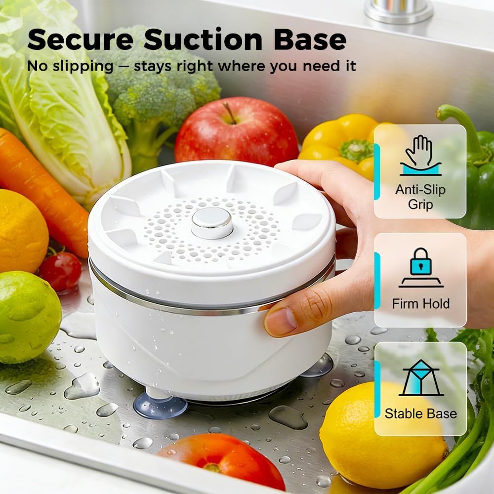 Fruit and Vegetable Washing Machine, 2026 Upgraded Fruit Cleaner Device Waterproof Fruit and Vegetable Purifier Clean Produce with Titanium Electrolysis Purification for Home Kitchen (1)
