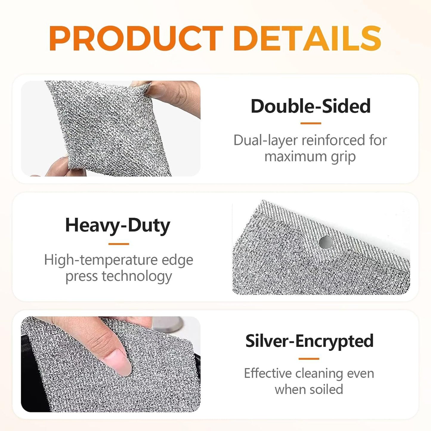 Multipurpose Wire Dishwashing Rag, Non-Scratch Wire Dishcloth for Wet & Dry Use - Reusable Metal Scrubbing Pad for Dishes & Sinks, All-Purpose Kitchen Sponge Cloth (2025 New) (3)