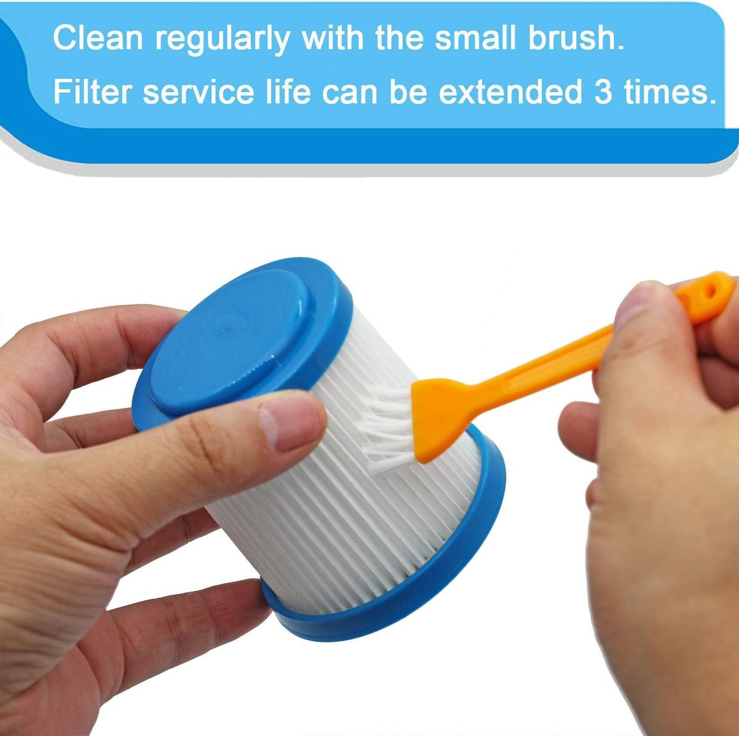 6 Packs VPF20 Replacement Filters for Black and Decker Smartech Pet 2-in-1 Stick Vacuum