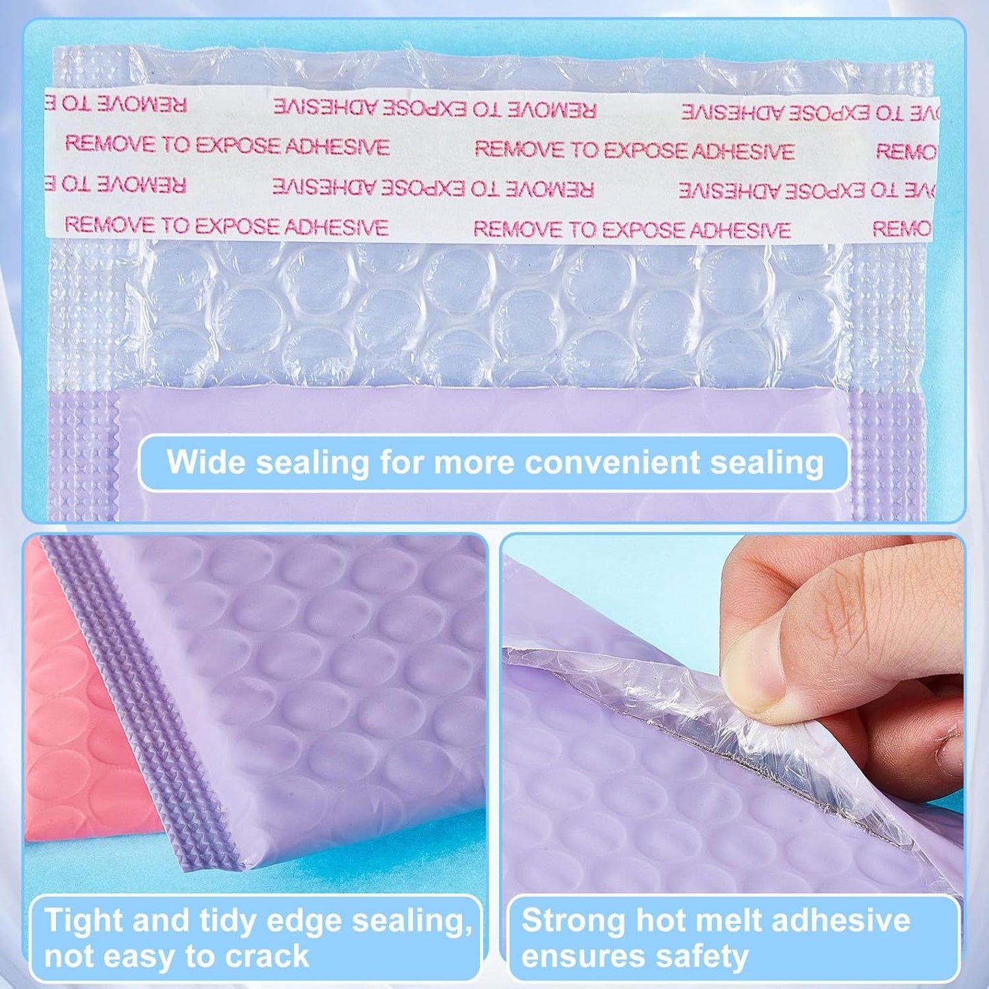 200 Pcs Bubble Mailer 4 x 6 Inch Small Shipping Bags Waterproof Padded Envelopes Self Adhesive Poly Bubble Packaging Envelopes Bulk for Shipping Mailing Trading Card Packaging (Pastel Color)