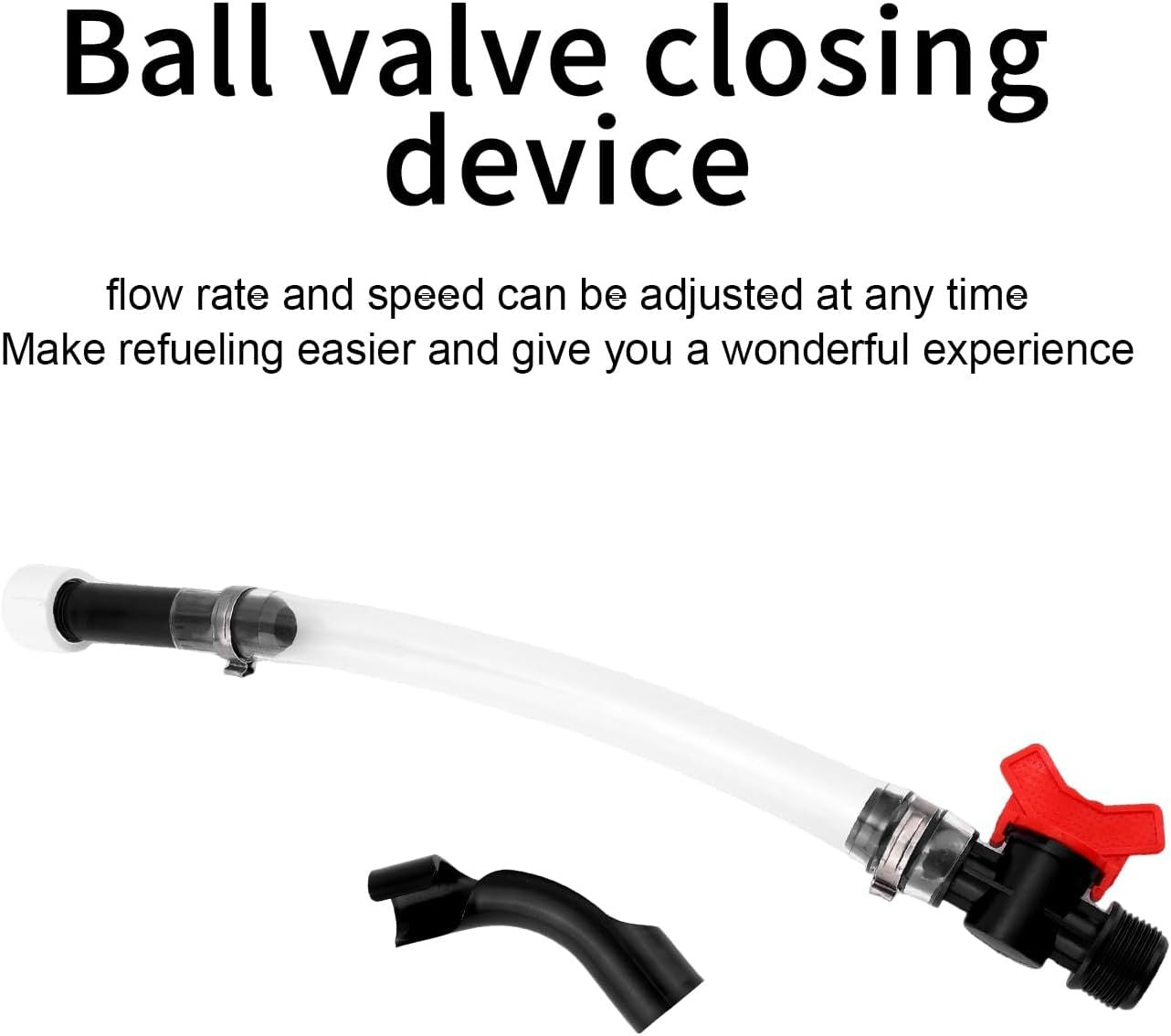 Racing Fuel Jug Hose Kit, Included 2pcs Racing Fuel Hose with Ball Valve and 2pcs Bender for Jeg LC2 Scribner Jugs 5 Gallon Gas Can