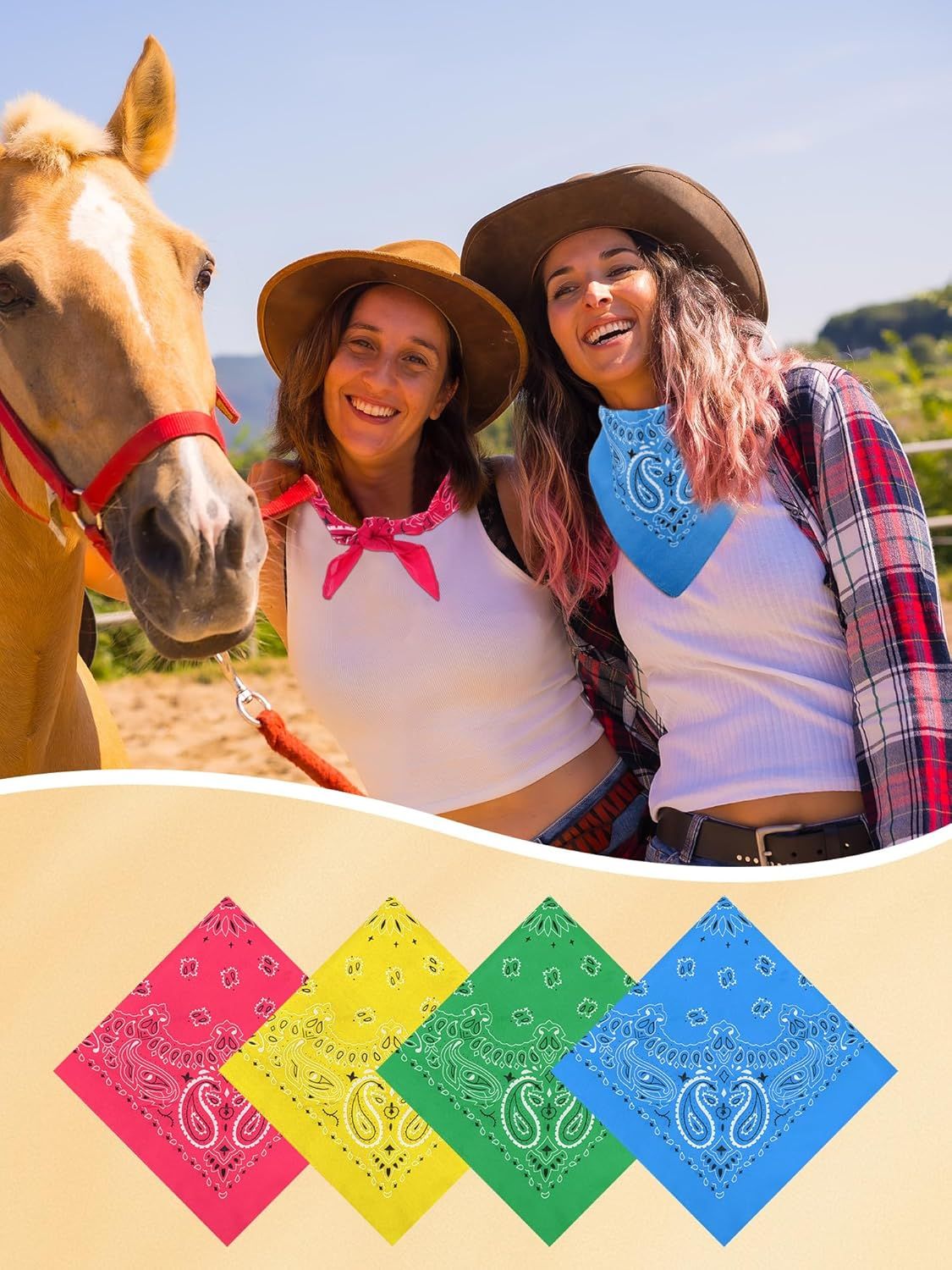 72 Pieces Paisley Bandanas Bulk Cowboy Paisley Bandanas Unisex Head Wrap Scarf for Western Party Costume
