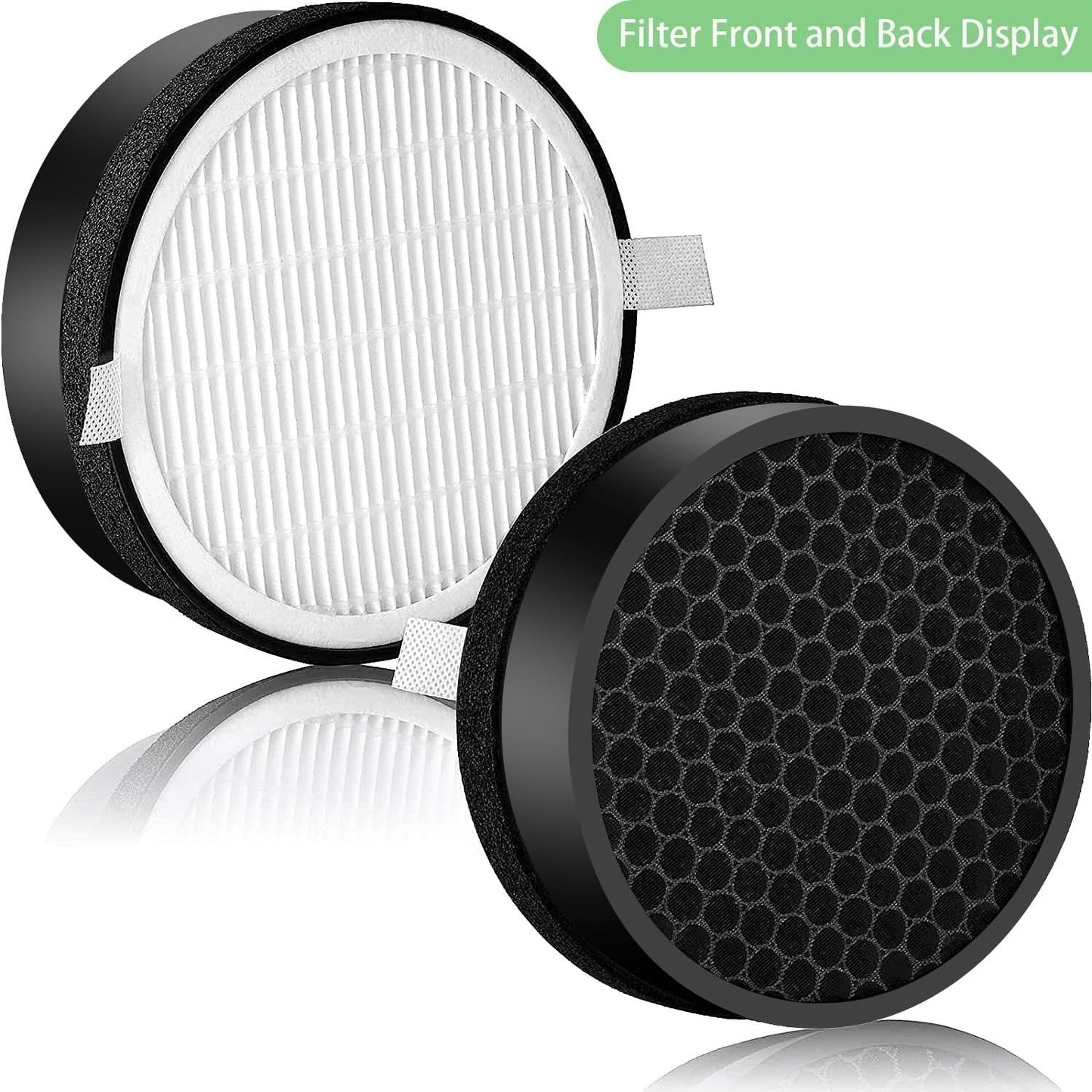 for LEVOIT LV-H132 Replacement Filters, Compatible with  LV-H132 3-in-1 Nylon Pre-Filter, High-Efficiency Activated Carbon True Filters, Part LV-H132-RF, 4 Pack