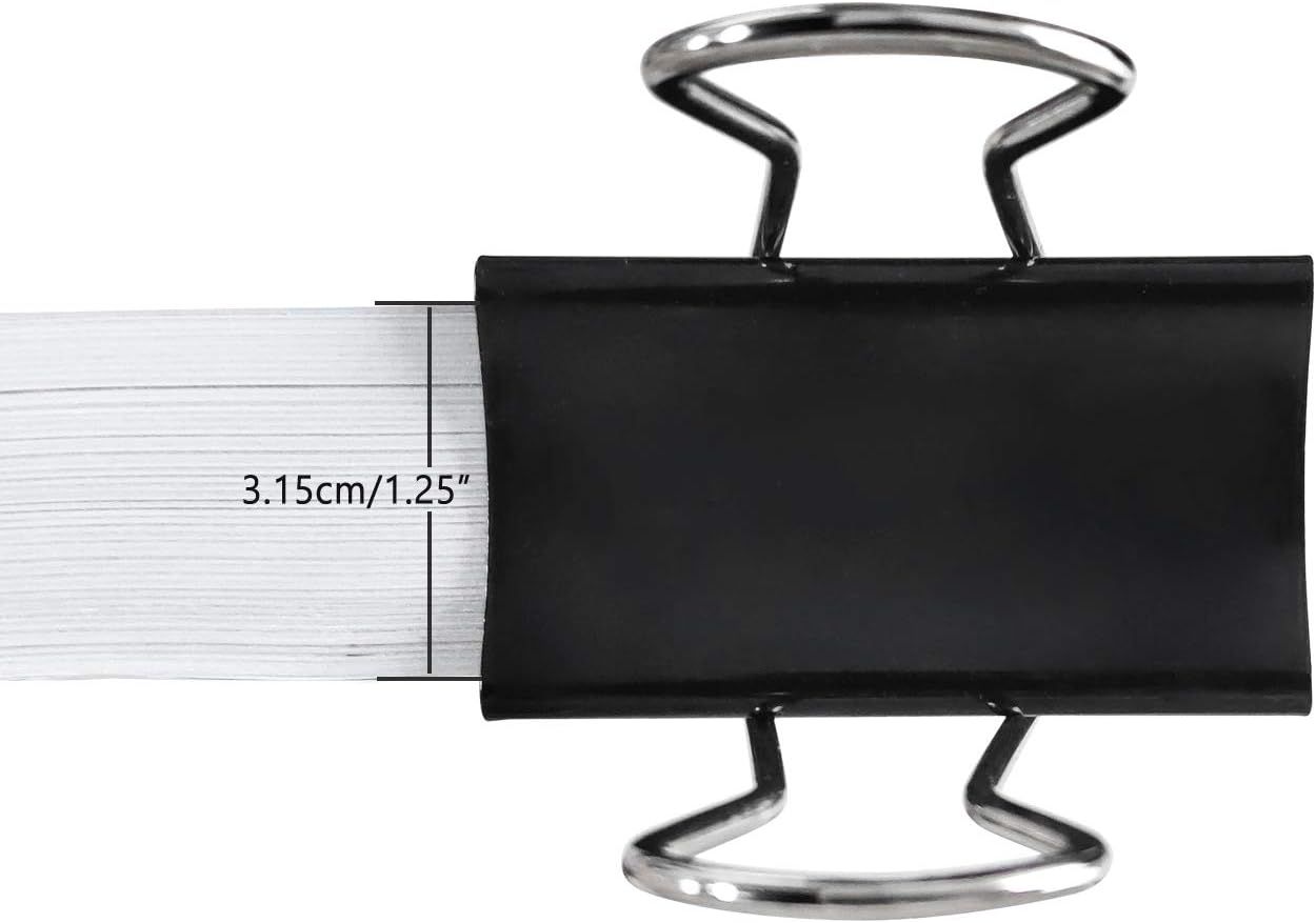 Extra Large Binder Clips 2.4-Inch (18 Pack), Big Paper Clamps for Office Supplies, Black