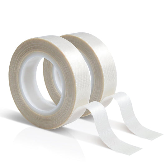 2 Rolls 1/2 Inch x 33 Feet Low Friction Drawer Slide Tape - Squeak Resistant, Abrasion Resistant Surface Protection Tape for Wood, Cabinet, Curtain, Furniture, White