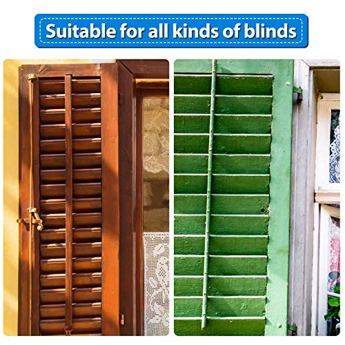 40 Pieces Plantation Shutter Repair Kit Replacement Louvers Staples Window Blind Tilt Rod Operable Plantation Silver Missing Metal Indoor Louver Staples Tools Repair(0.6 x 0.19)