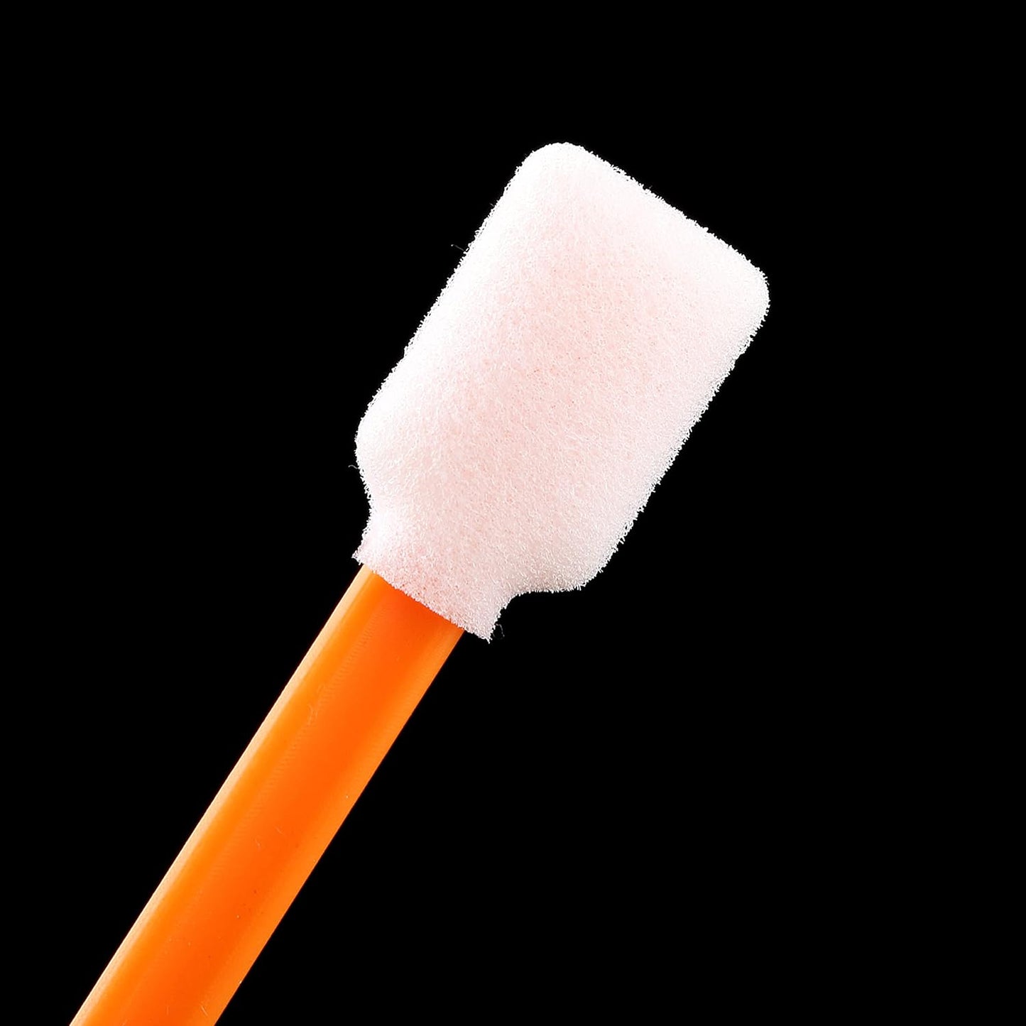 Foam Cleaning Swab Sticks (200 pcs Large Rectangular Foam Tips, 5.25", Orange) Cleanroom Cleaning Swab Sponge Stick for Inkjet Printer, Optical Instruments