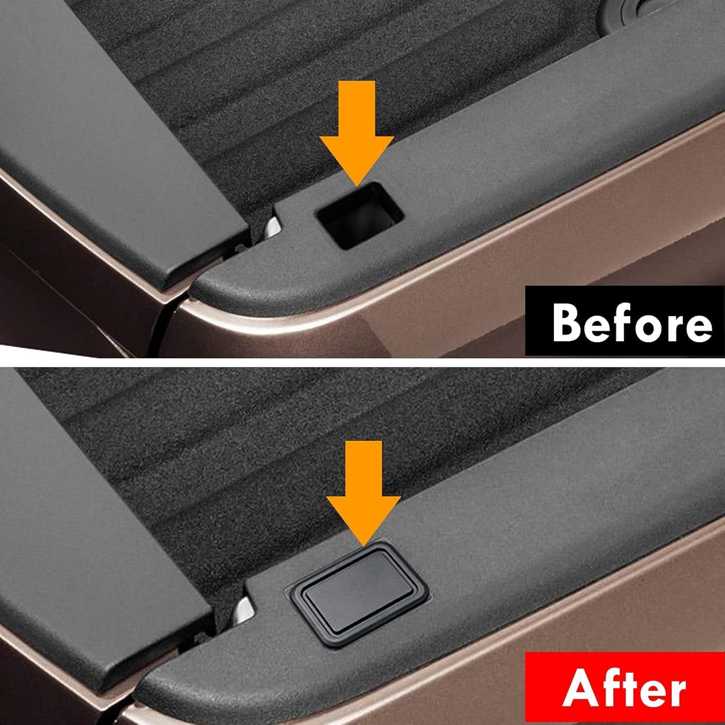 Ram 1500 Stake Pocket Covers, Rear Truck Bed Rail Stake Pocket Cover Compatible with Dodge Ram 2019-2024 2025 2026(Set of 2)