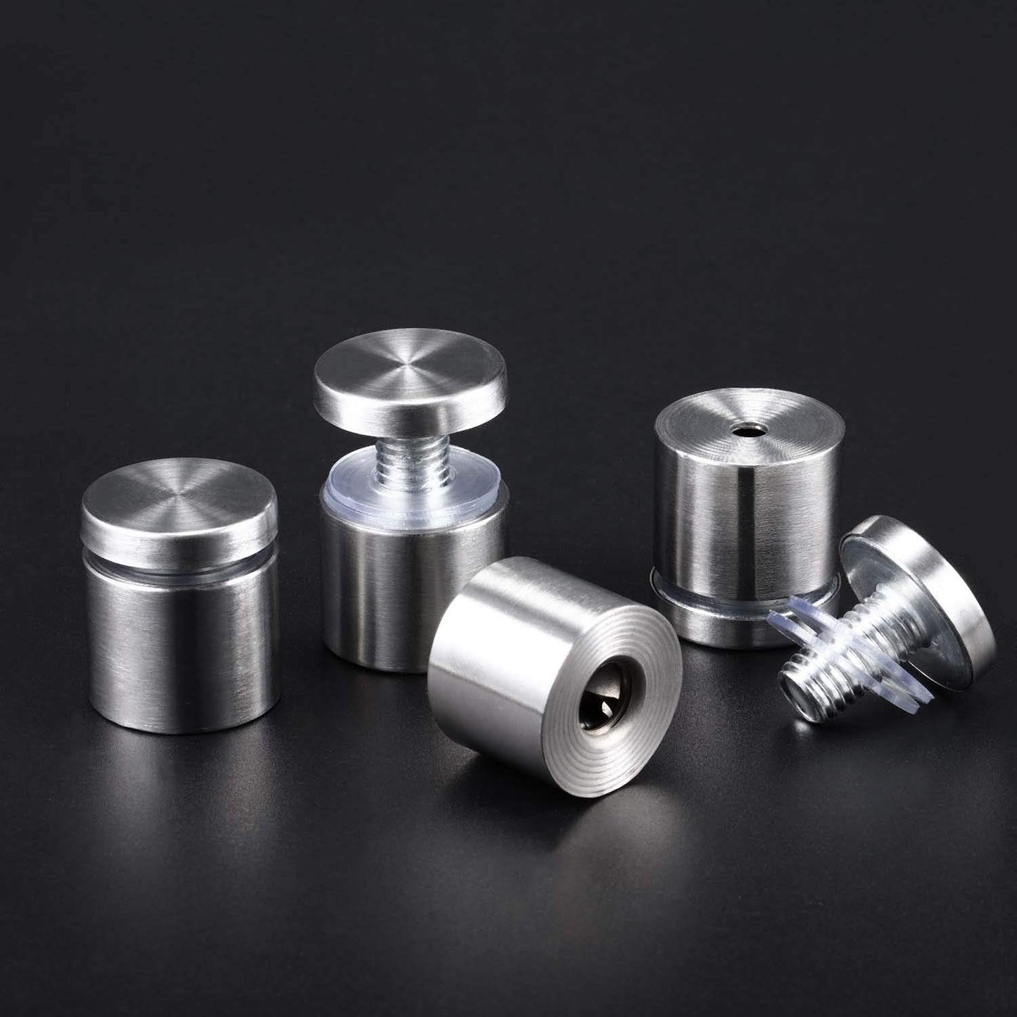 8 Pcs Sign Standoff Screws Advertising Screws Stainless Steel Wall Standoff Mounts Glass Acrylic Nail (1 x 1 Inch)