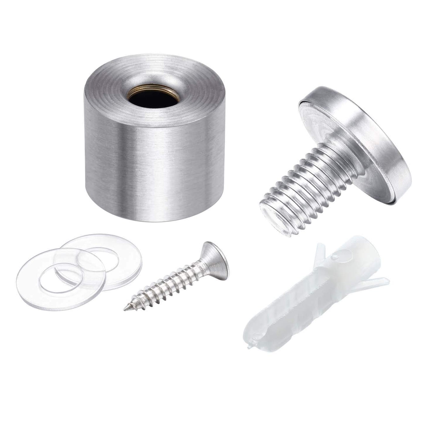 8 Pcs Sign Standoff Screws Advertising Screws Stainless Steel Wall Standoff Mounts Glass Acrylic Nail (1 x 1 Inch)