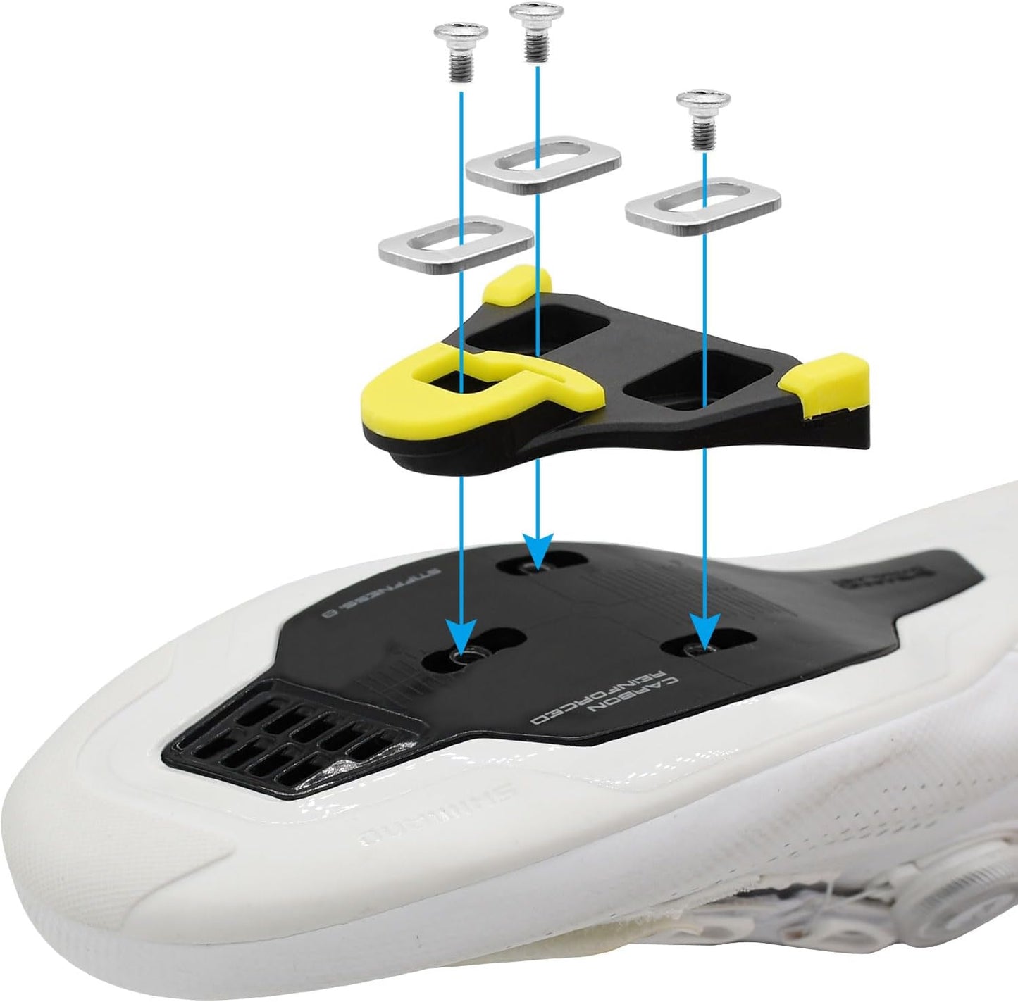 Road Bike Cleats for Shimano SPD-SL Locking Cycling Pedals Cleat for Shimano SH10 SH11 SH12 System Shoes