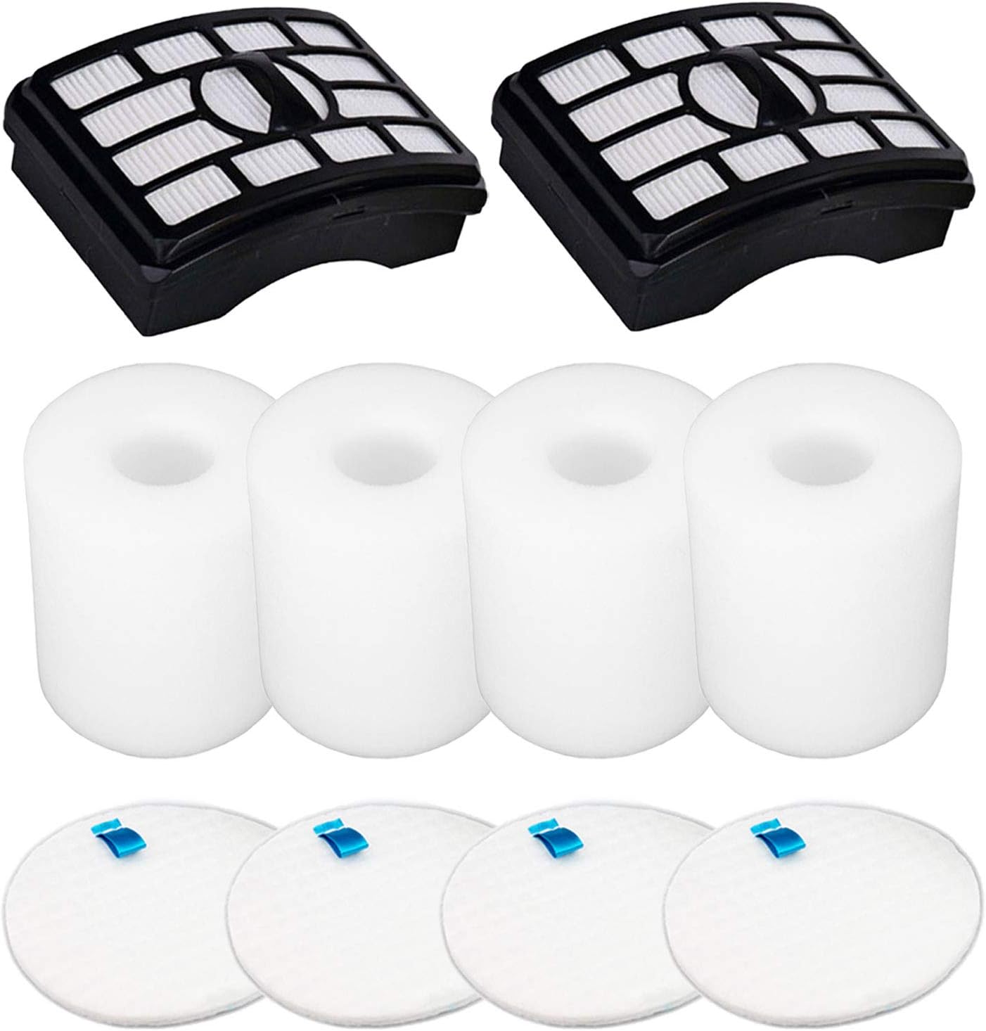 Vacuum Filters Replacement for Shark Rotator Professional Lift-Away NV500 NV501 NV502 NV503 NV505 NV510 NV520 NV552 ZU780 ZU782 ZU785 UV560, 2 Post Filters +4 Foam&Felt Filters, Part # XFF500 & XHF500