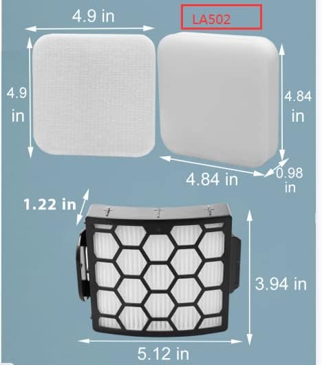 Filter Replacement for Shark Rotator Lift-Away LA300 LA301 LA322 LA351 LA500 LA502 LA555 LA360 LA362 LA401 LA455 LA702 ADV DuoClean PowerFins Upright Vacuum Cleaner, Part XFFK320 & XHF320