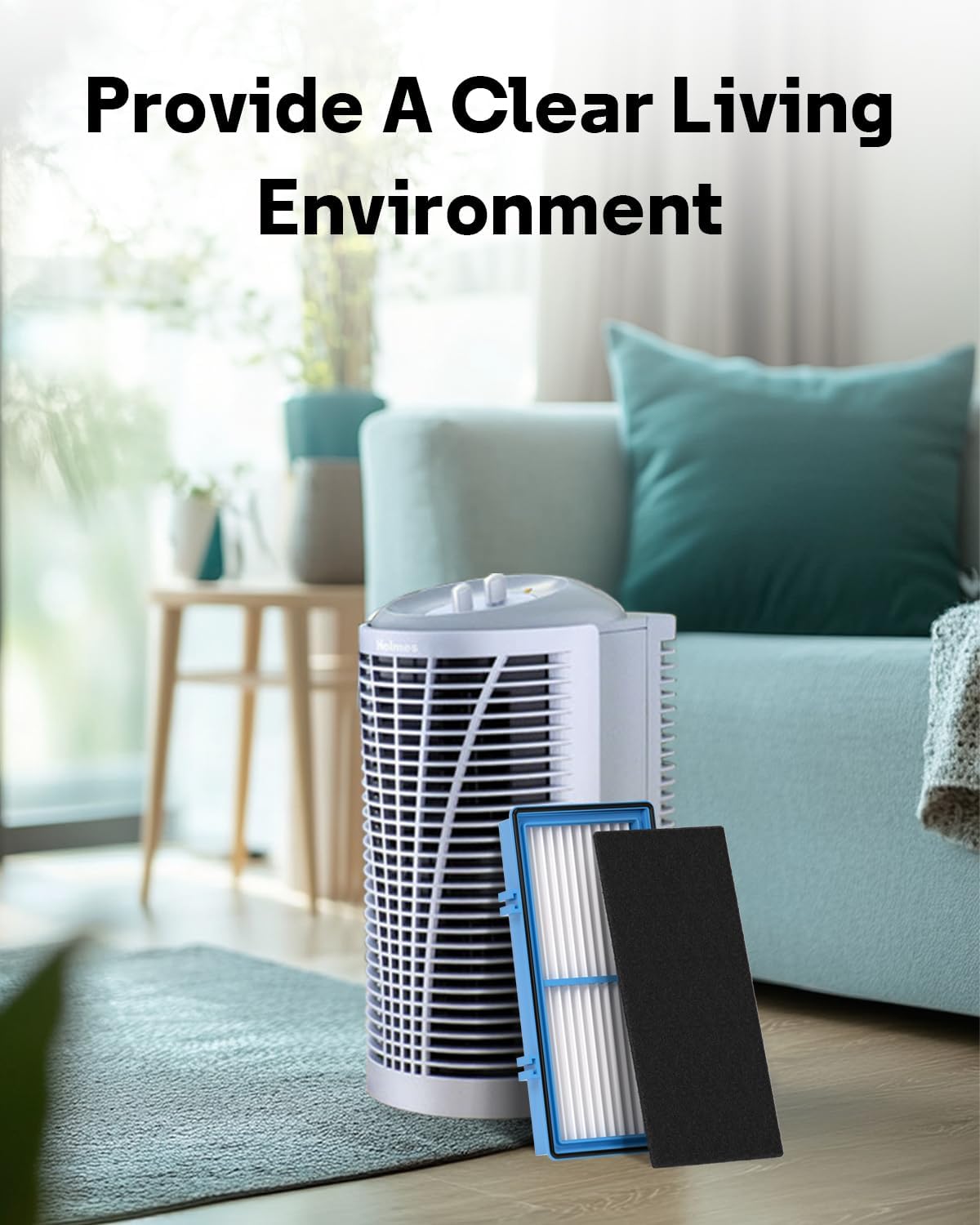 Aer1 Filter Replacement for Holmes Air Purifiers, 2 True HEPA Filters + 4 Carbon Booster Filters, HAPF30AT