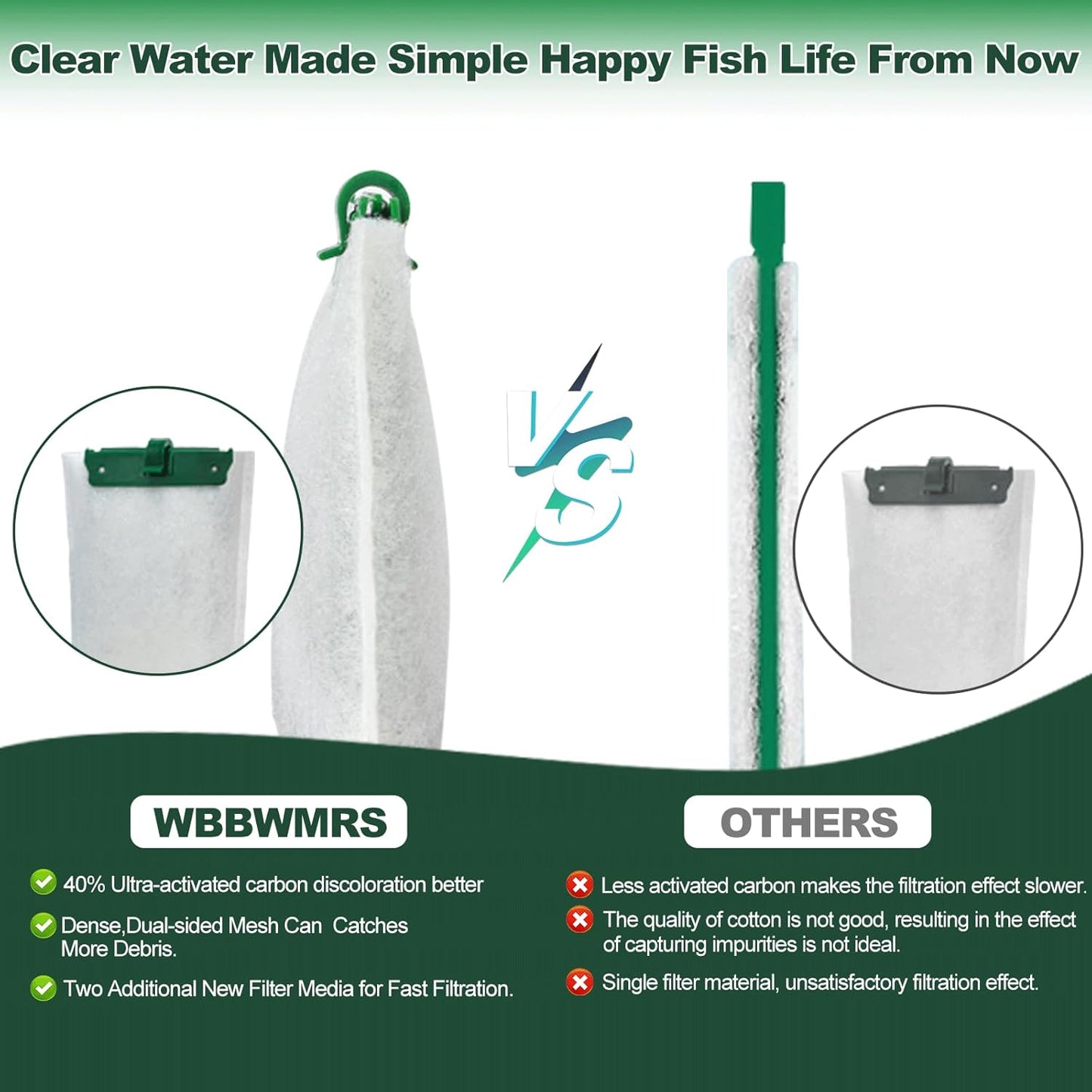 8 Count Medium Filter Cartridges Compatible with Tetra Whisper Bio-Bag Filters Medium Replacement Filter Cartridges for Whisper ReptoFilter and 10i IQ10 PF10 Power Filters -Ready to Use